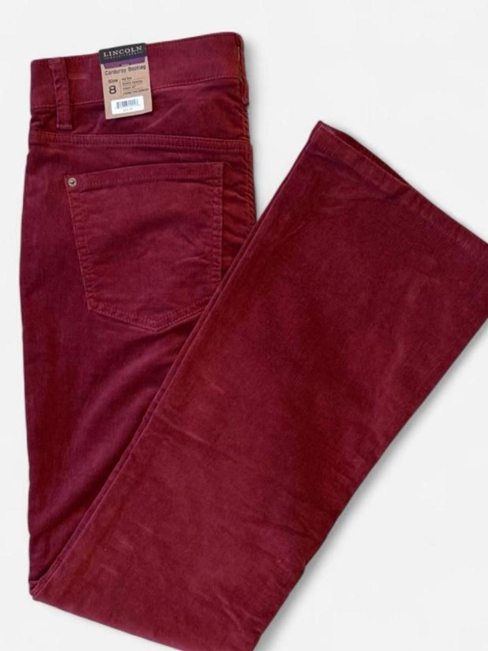Lincoln Outfitters Wine Corduroy Bootcut Pants Size 8 NWT Fall